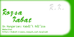 rozsa kabat business card